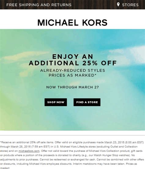 is 25 discount on michael kors good deal reddit
